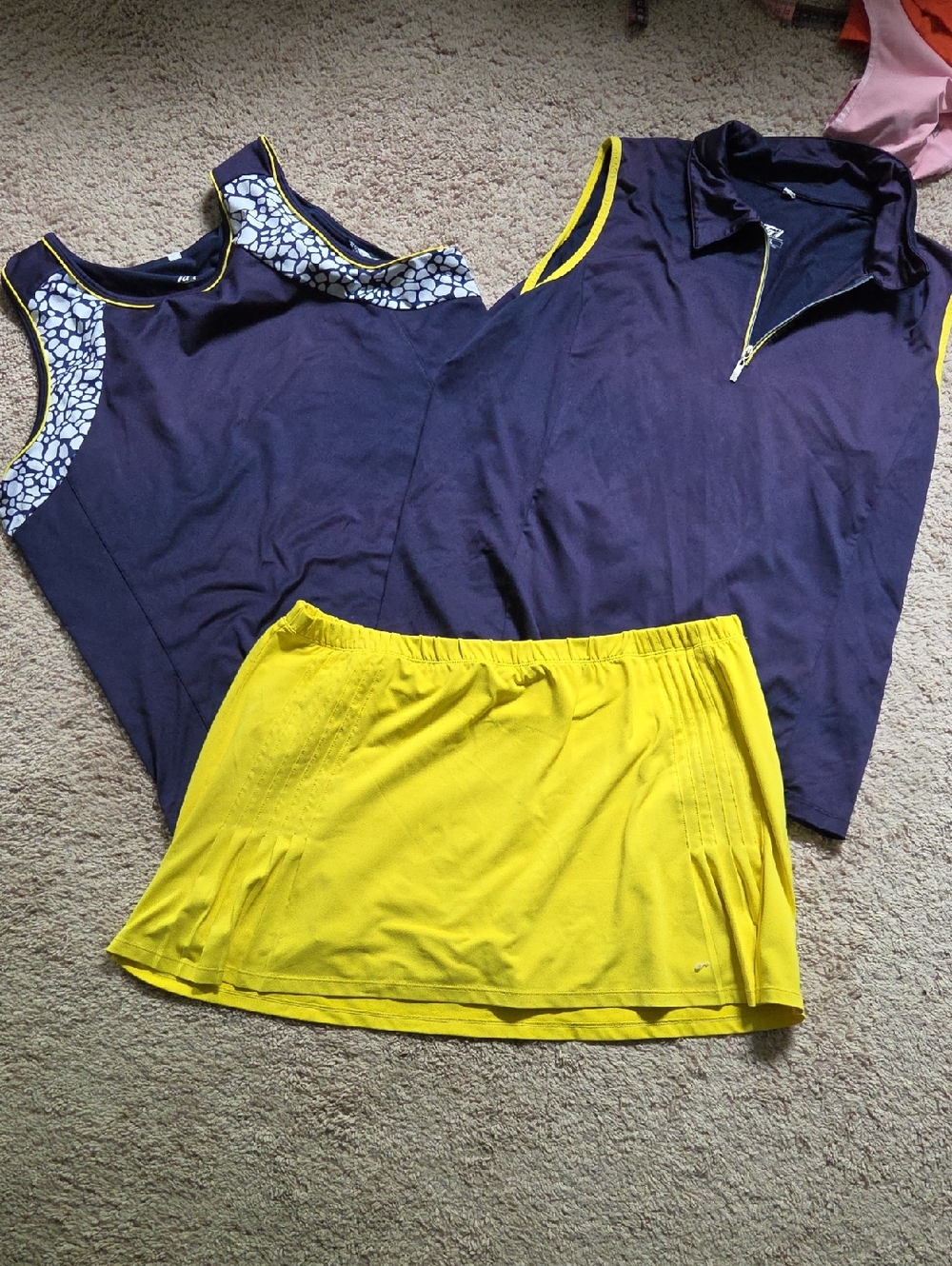 Tail Yellow and Navy Athletic Skort Set